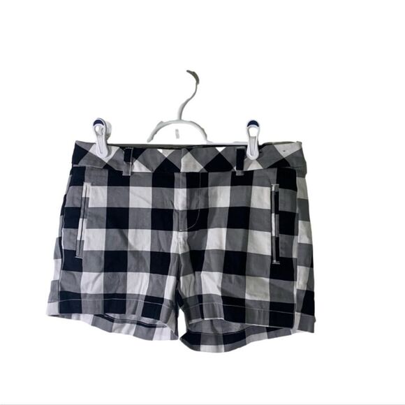 A.n.a. Size 4 Black and White‎ Checkered Twill Shorts - Picture 1 of 5